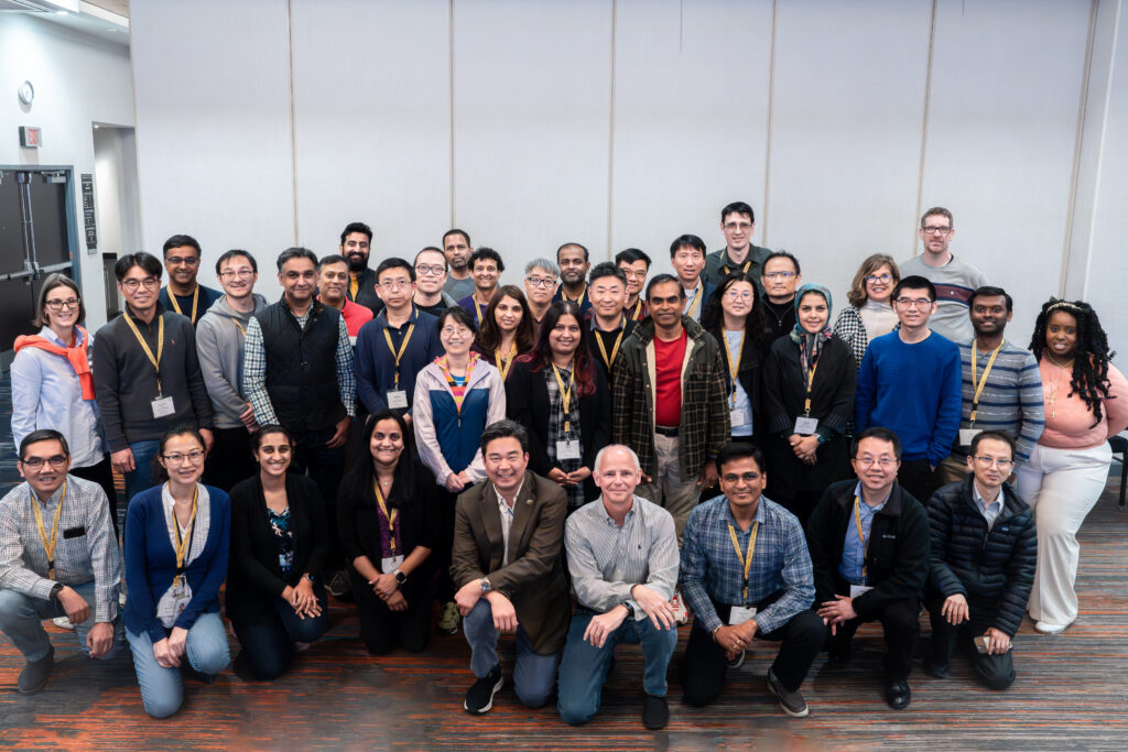 The participants of the UC Berkeley ELPP Session on Leadership smile for a group photo after lecuture